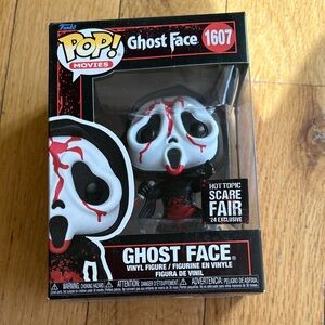Funko Ghost Face Figure with Black, White, and Red Design